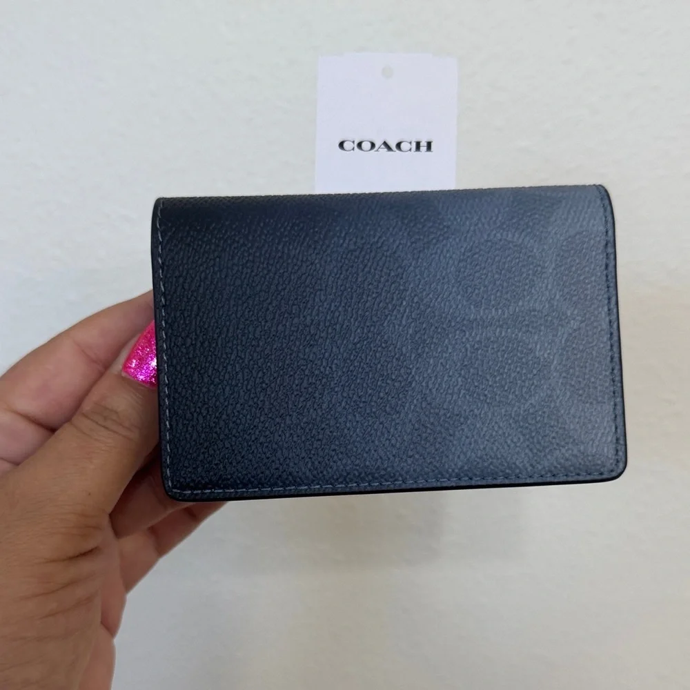 Coach ombré men's Leather Card & Key Holder